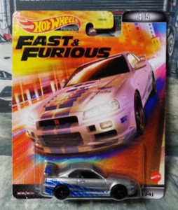 Hot Wheels Fast and Furious Nissan Skyline GT-R BNR34 HCP28 New F/S - Picture 1 of 7