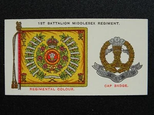 No41 1st BATT MIDDLESEX REGT Regimental Standards & Cap Badges Players 1930 - Picture 1 of 1