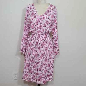 J. Gee Floral Long Sleeves Knee High Dress Size XL - Picture 1 of 9
