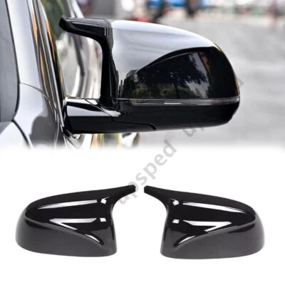 Gloss Black M Style Side Mirror Cover Cap For BMW X3 X4 X5 X6 X7 G01 G03 G05 G06 - Image 1 of 4