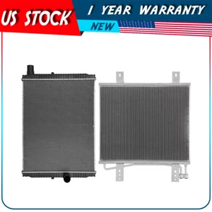 Radiator and AC Condenser Kit For 03 International Harvester 9900i SFA Aluminum - Picture 1 of 10