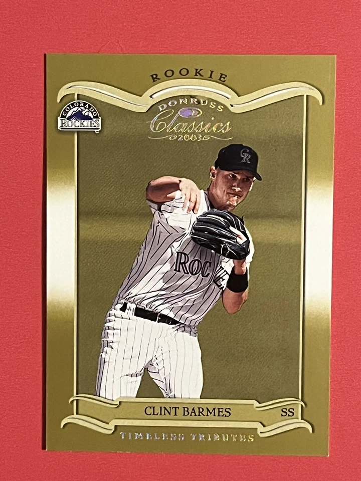 2003 Donruss Classics Clint Barmes #190 Timeless Tributes Serial #/100 Rookie RC - Image 1 of 2