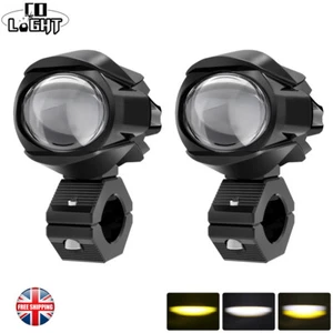 2PCS LED Auxiliary Driving Fog Light Lamps for BMW K1600 R1200GS R1100GS F800GS - Picture 1 of 16