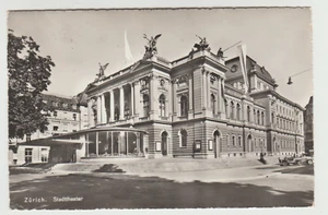 SVIZZERA, ZURIGO, TEATRO COMUNALE, UNA CARTOLINA USATA, 1960, A ISRAELE - Foto 1 di 2