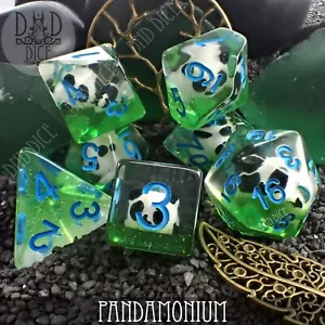 Juego de dados - Pandamonium - Pandas - 7 dados de resina - Dungeons and Dragons - Imagen 1 de 3