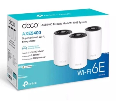 TP-LINK (DECO XE75) AXE5400 Wi-Fi 6E Tri-Band Mesh System - 3 Pack - Image 1 of 4