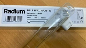 RADIUM KRISTALLINA LINESTRA 35 W KLAR S14s Linienlampe 2 Scockel RAL2 GLÜHLAMPE - Bild 1 von 1