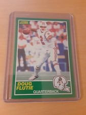 1989 Score #243 DOUG FLUTIE New England Patriots Football Card, QB, Star. (NM)