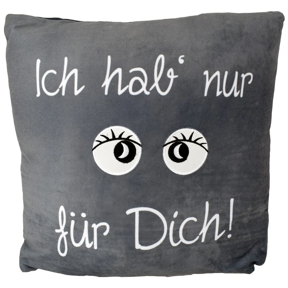 Kissen Ich hab nur Augen für Dich Couchkissen 38x38cm Kuschelkissen Deko - Bild 1 von 1