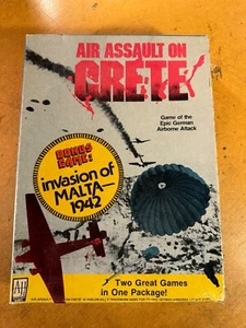 Air Assault on Crete / Invasion of Malta by Avalon Hill War Game COMPLETE - Picture 1 of 7