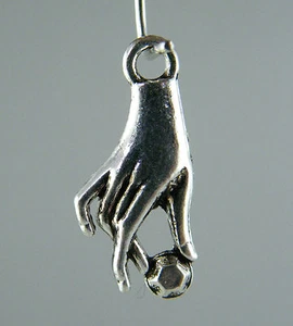 100pcs Tibetan Silver Hand Charms Pendants 18.5x9x3mm zn60039 - Picture 1 of 3