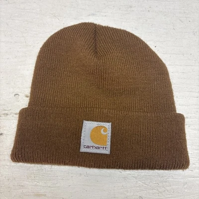 Gorro Carhartt infantil marrom inverno quente chapéu casual - Imagem 1 de 4
