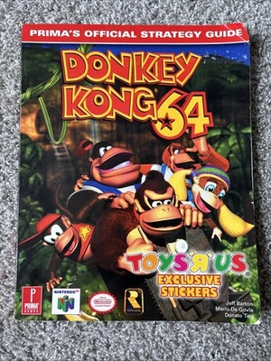 Donkey Kong 64 Prima Toys R Us Strategy Guide Book With Map & Stickers - Image 1 of 4