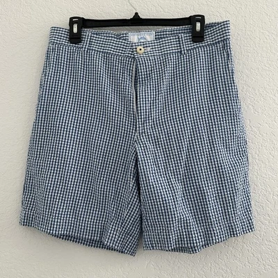 Southern Tide Shorts Men Size 32/8” Skipjack Blue Gingham Seersucker Coastal - Image 1 of 4