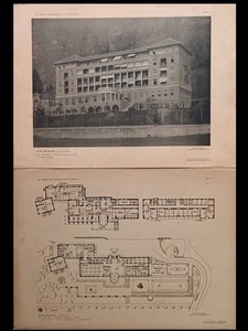 LOCARNO, HOTEL ESPLANADE - 1919 - 4 GRANDES PLANCHES, HANAUER, WITSCHI - Picture 1 of 2