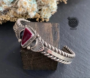 Bracciale DONOVAN CADMAN 6 cm NUOVO, set con conchiglie di ostriche spinose.Argento sterling - Foto 1 di 7