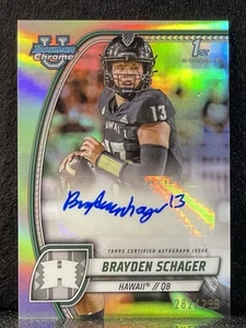 2024 Bowman U Chrome #PA-BSC Brayden Schager Refractor AUTO /299 SP - Picture 1 of 6