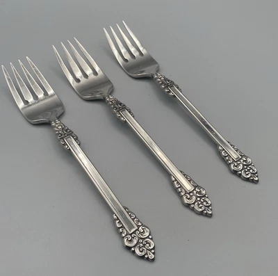 Oneida REMBRANDT Salad Forks 3pcs Stainless Flatware Cube Heirloom - Image 1 of 4