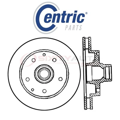 Centric Disc Brake Rotor for 1994-1999 Dodge Ram 1500 3.9L 5.2L 5.9L V6 V8 - ya - Изображение 1 из 4