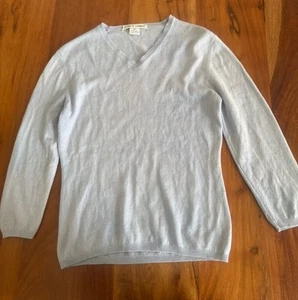 Maglione Autunno Cashmere Seta Blu Leggero Donna Medio Piccolo DIFETTI - Foto 1 di 10