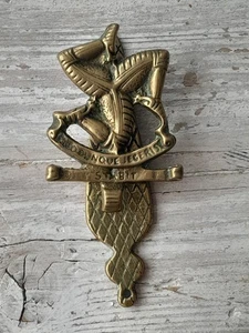 Antique Vintage Brass Door Knocker Isle Of Man Design Project Display Collector - Picture 1 of 5