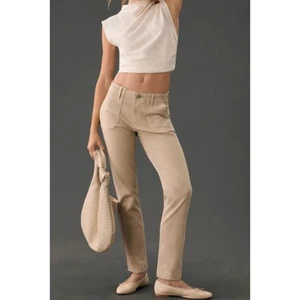 Paige Mayslie Straight Ankle Jeans | Womens 34, Vtg Warm Sand NEW  - Picture 1 of 15