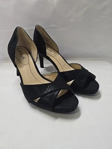 LifeStride Women's, Mykonos Sandal Black Sparkle Size 9 W - Picture 1 of 21
