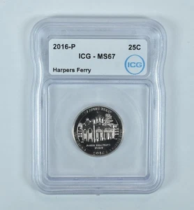 2016-P Washington Quarter ATB Harpers Ferry MS67 ICG *1459 - Picture 1 of 5