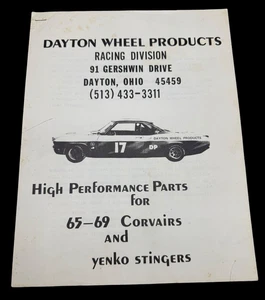 Dayton Wheel Prodcuts Parts Guide Racing Corvair Yenko Stinger 65-69 - Bild 1 von 8