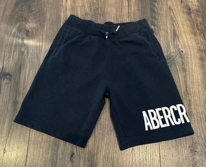 GUC Abercrombie Kids drawstring sweat pant shorts, Navy Blue White, Size: 9/10 - Picture 1 of 6