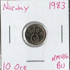Coin Norway 10 Øre 1983 KM416 - Picture 1 of 2