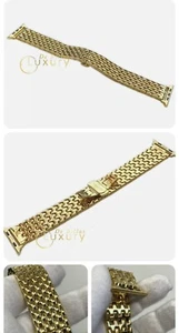 Custom 24K Gold Plated 42mm Links Band Butterly Buckle fits Apple Watch 42 S 10 - Picture 1 of 1