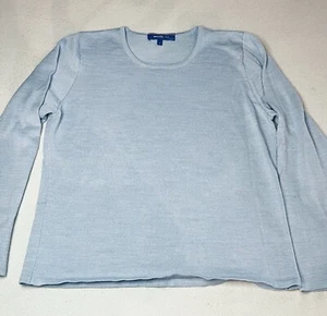 Maille Blue Wool Blend Pullover Top Size 4 - Picture 1 of 13