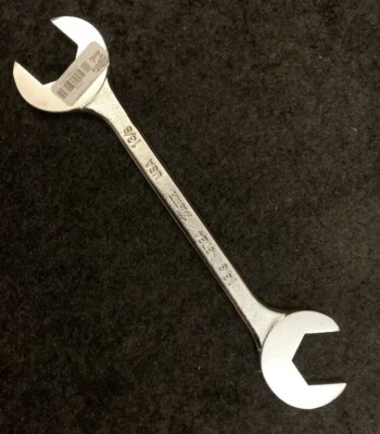 Martin 3724 Open-End Angle Wrench 1-3/8in Chrome 15 & 60 degree offset USA NEW c