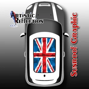 Union Jack Flag - Fragmented - Sunroof Graphic for MINI Cooper - Picture 1 of 2