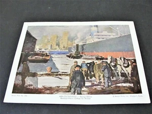 Men on the Dock by George Bellows-Artext Print No.206-1950’s Reproduction. RARE. - Picture 1 of 4