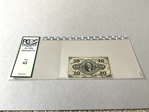 U.S. 10 Cents - Third Issue Fractional Currency FR-1256 1863 PCGS 62 - Picture 1 of 4
