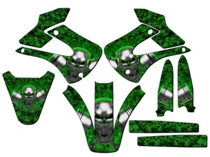 2001-2013 w/ UFO FENDERS KX 85 FLAMING GEARHEAD Green Senge Graphics Kit - Bild 1 von 10