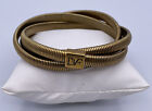 Vintage Diane Von Furstenburg DVF Gold Tone Snake Link Style bangle Bracelet