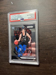 2018 Panini Prizm #146 Yuta Watanabe signed Auto Card PSA Slabbed RC Authentic