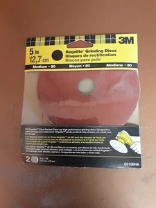 3M 5" 2ea/pack Regalite Grinding Discs medium 80 Grit 1 pk - Picture 1 of 4