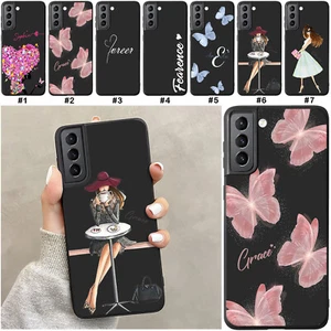 Design Name Case For Samsung Galaxy S22 S21 S20 S23 S25 Personalised Phone Cover - Picture 1 of 80