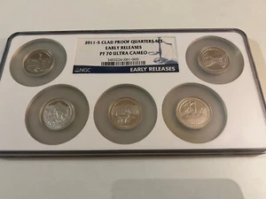 2011-S CLAD NATIONAL PARK QUARTER SET EARLY RELEASE NGC PF70 ULTRA CAMEO - Picture 1 of 4