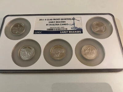 2011-S CLAD NATIONAL PARK QUARTER SET EARLY RELEASE NGC PF70 ULTRA CAMEO - Image 1 of 4