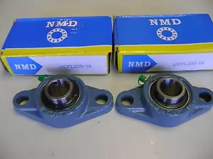 2 Excellent Quality NMD Brand UCFL205-16 1" Bore 2 Bolts Flange Bearings - Bild 1 von 1
