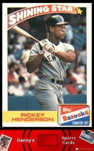 1989 Topps Bazooka #14 Rickey Henderson New York Yankees Baseball Card
