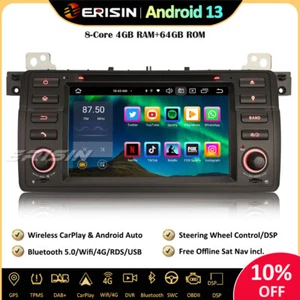 8-Core Android 13 Car Stereo Sat Nav DVD for BMW 3 Series E46 M3 ROVER 75 MG ZT - Picture 1 of 20