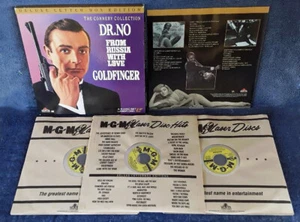 DR. NO, FROM RUSSIA WITH LOVE, GOLDFINGER - SEAN CONNERY - (3) LASERDISC BOX SET - Picture 1 of 1