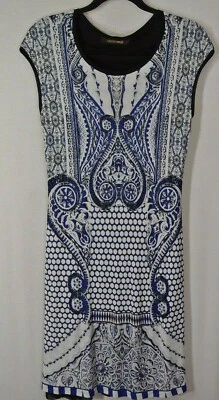 NEW Roberto Cavalli  Jersey Fitted Cap Sleeve Print Dress - 42 (6) $449 #DD96 - Image 1 of 4