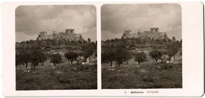 Grèce.Greece.Athènes.Athens.Acropole.Photo Argentique.Stereoview.Stereo.Photo. - Picture 1 of 1